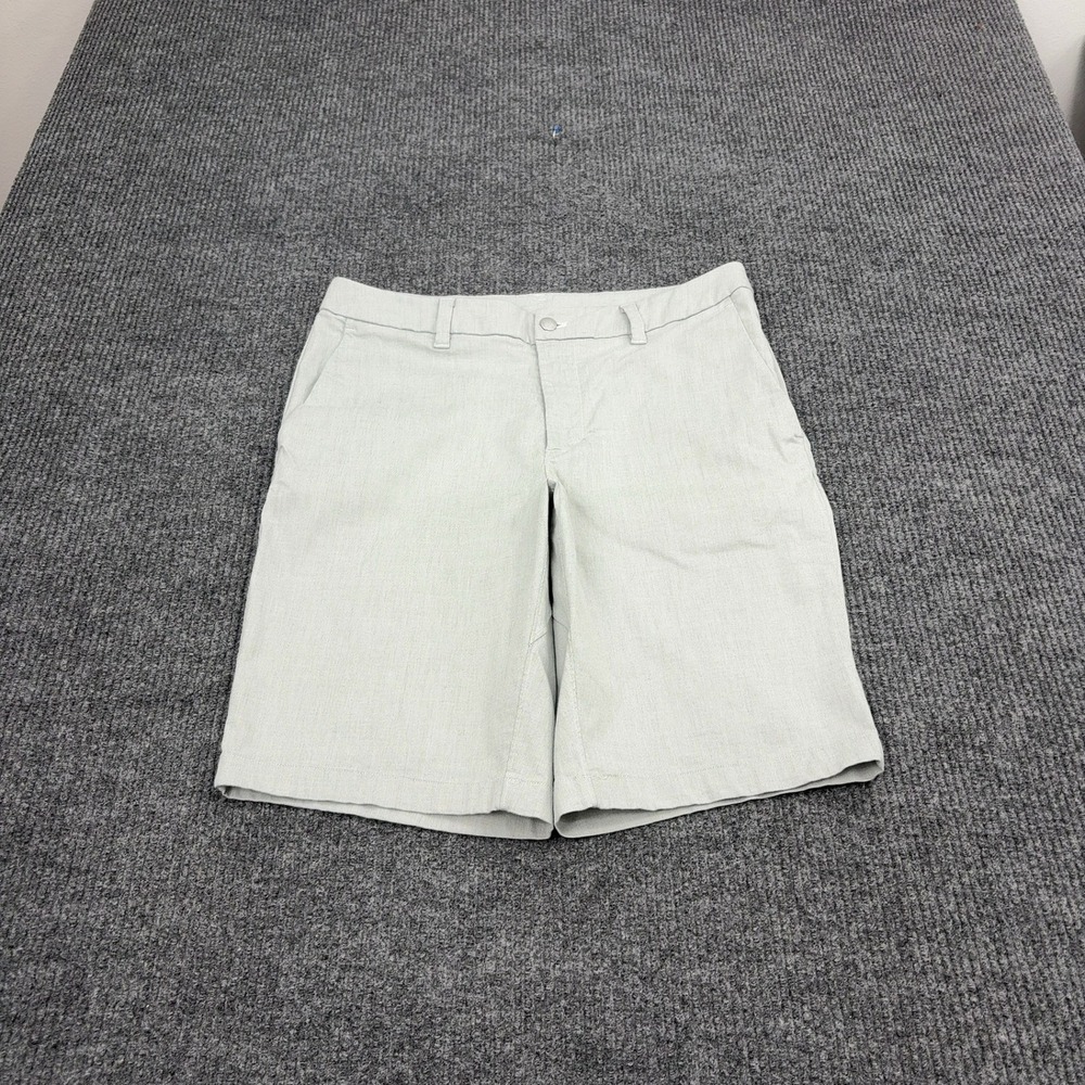 Lululemon Shorts Mens 34 Gray Polyester Blend Flat Front Casual Outdoor Style